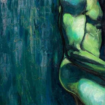 Painting titled "Elément marin, n°2" by Nathalia Chipilova, Original Artwork, Acrylic