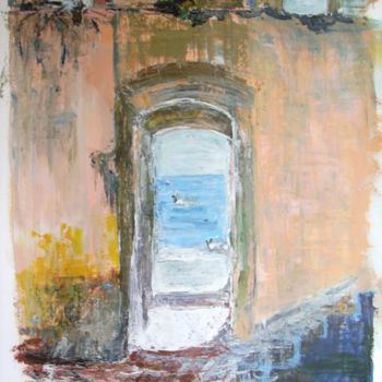 Peinture intitulée "La mer" par Nathalie Torrents, Œuvre d'art originale