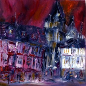 Painting titled "La danse des parapl…" by Muriel Cayet, Original Artwork