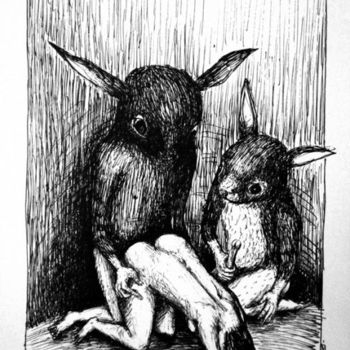 图画 标题为“Une éducation très…” 由Patrick Jannin, 原创艺术品