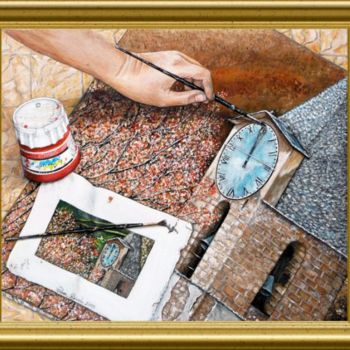 Peinture intitulée "st michel de gast à…" par Térégia, Œuvre d'art originale