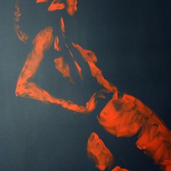 Painting titled "Femme au chapeau" by Fabien Lheuillier, Original Artwork