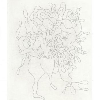 Gravures & estampes intitulée "Monde 1" par Nyko, Œuvre d'art originale