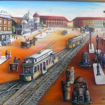 Peinture intitulée "Place massena bis N…" par Rose Calvino, Œuvre d'art originale