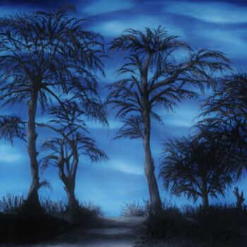 Peinture intitulée "Noite Quieta de Inv…" par Inês Dourado, Œuvre d'art originale, Huile