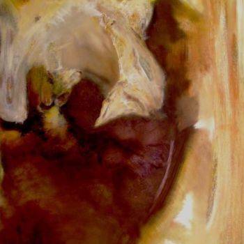 Painting titled "naissance animale" by Marcel Gris, Original Artwork, Oil