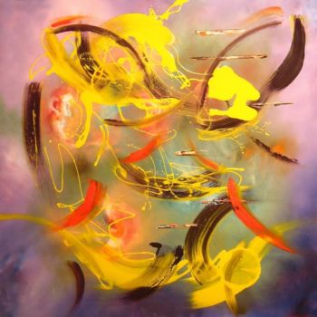 Peinture intitulée "mascarade" par Patou.B, Œuvre d'art originale