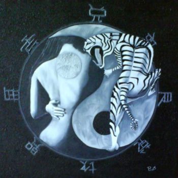 绘画 标题为“ying et yang” 由Drindrine, 原创艺术品