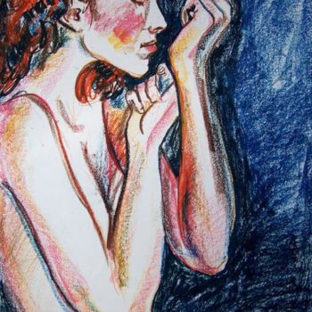 Drawing titled "Serpent d'eau" by Nathalia Chipilova, Original Artwork, Other