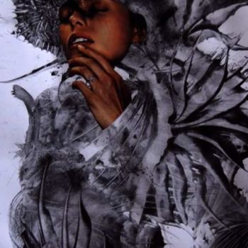 Painting titled "Fashion Plate No.7" by Mike Healey, Original Artwork