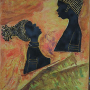 Peinture intitulée "Soumise" par Josette Bourgeois, Œuvre d'art originale, Collages