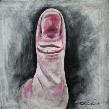 Peinture intitulée "Pousse" par Nathalia Chipilova, Œuvre d'art originale, Huile