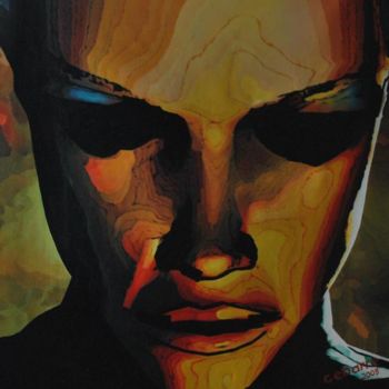 Painting titled "El Rezo" by Cebarre, Original Artwork, Oil