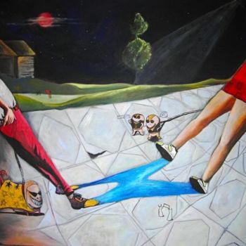 Schilderij getiteld "tales of desteny.18…" door Lugas, Origineel Kunstwerk