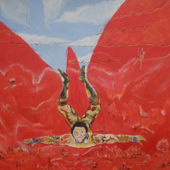 Peinture intitulée "promise blue sky.18…" par Lugas, Œuvre d'art originale
