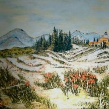 Peinture intitulée "M13 . champ de coqu…" par Lucien Dufour, Œuvre d'art originale