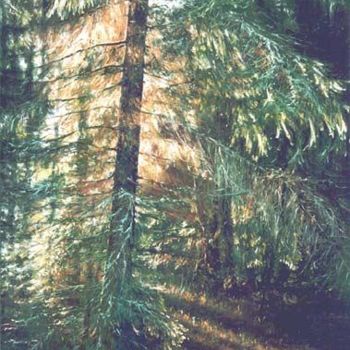 Painting titled "Forest-in-Gronity-II" by Swiatecki Marek, Original Artwork