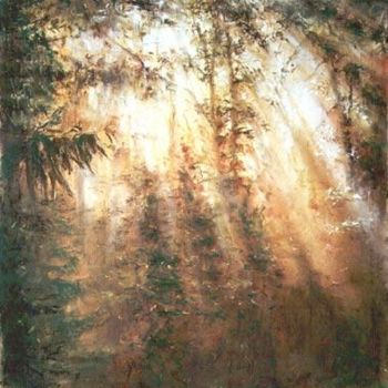 Painting titled "Forest-in-Gronity-I" by Swiatecki Marek, Original Artwork