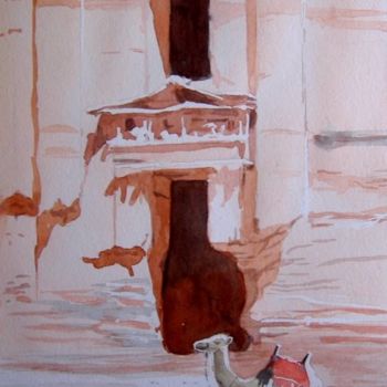 Peinture intitulée "Pétra la magifique" par Paco Cabrera, Œuvre d'art originale