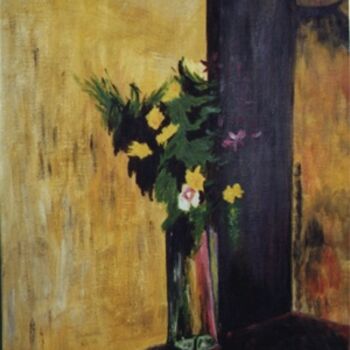 Painting titled "BOUQUET DE FLEURS d…" by Axel Guillebaud, Original Artwork