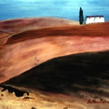 Painting titled "PAYSAGE D'ANDALOUSIE" by Axel Guillebaud, Original Artwork