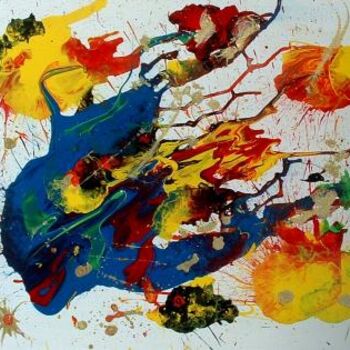 Peinture intitulée "Poulpe" par Joel Jambou, Œuvre d'art originale, Huile