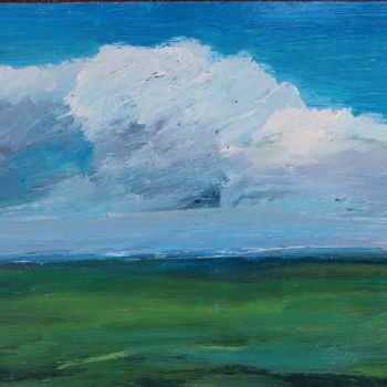 Painting titled "Plaine étude 6 20x50" by Nathalia Chipilova, Original Artwork, Acrylic