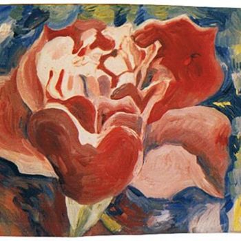 Painting titled "Red rose" by Prema (Risto), Original Artwork