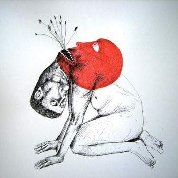 Desenho intitulada "Soumis5" por Patrick Jannin, Obras de arte originais, Outro