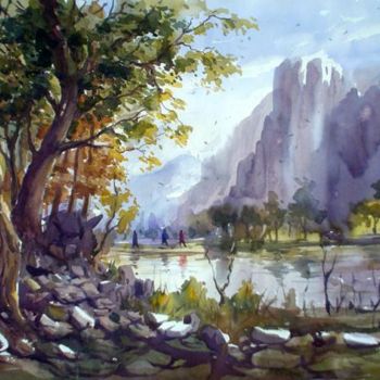 Painting titled "Landscape01" by Kishore Singh, Original Artwork