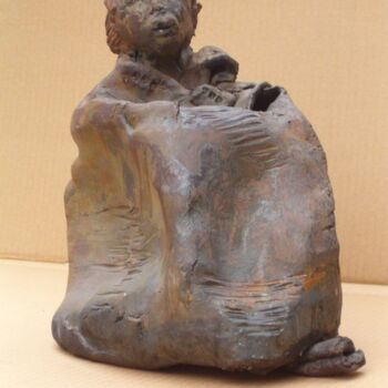 Sculpture intitulée "terre enfumee" par Catherine Monmarson, Œuvre d'art originale, Terre cuite