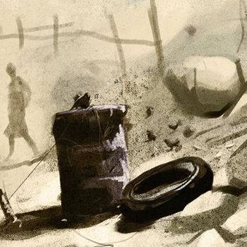 Digital Arts titled "drum.jpg" by Kishore Singh, Original Artwork, Digital Painting