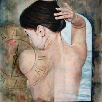 Painting titled "Passe le temps" by Danielle Bellefroid, Original Artwork, Acrylic