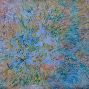Drawing titled "il cielo visto dal…" by Silvia Benfenati, Original Artwork, Other Mounted on Cardboard