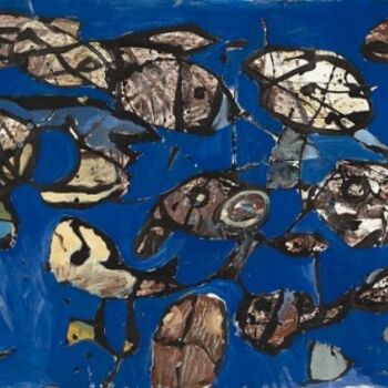 Painting titled "aquarium" by Tuul, Original Artwork