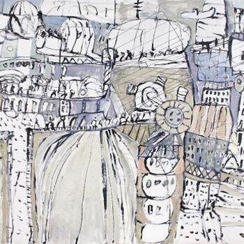 Painting titled "another working day" by Tuul, Original Artwork