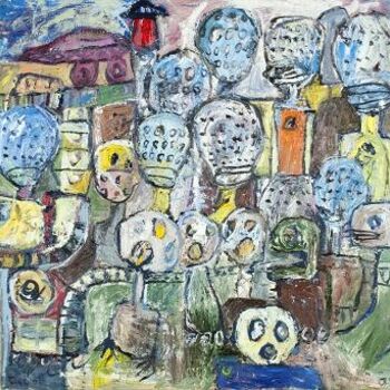 Painting titled "domus" by Tuul, Original Artwork