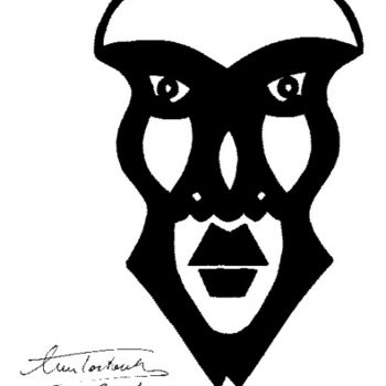 Painting titled "SGUARDO" by Michele Tortorelli, Original Artwork, Ink