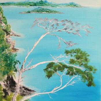 Peinture intitulée "Presqu'île de Giens" par Dominique Thivollier, Œuvre d'art originale