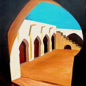 Ζωγραφική με τίτλο "caravansérail" από Dominique Thivollier, Αυθεντικά έργα τέχνης