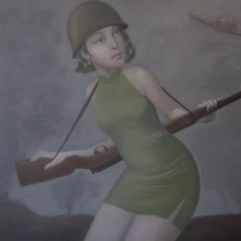 Painting titled "最后的舞者" by Dong Kui, Original Artwork, Oil