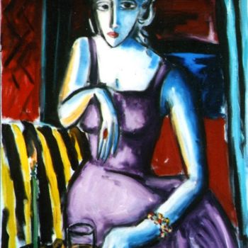 Painting titled "Ruby" by Bradley Owen, Original Artwork, Oil