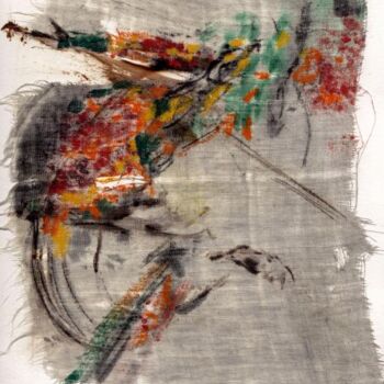 Textile Art titled "prière 8" by Anne Guerrant, Original Artwork, Thread