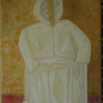 Painting titled "SOGRATE" by Mohamed Abdaimi, Original Artwork, Oil
