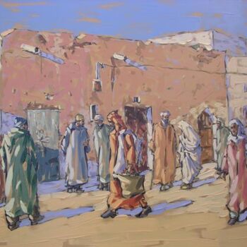 Painting titled "scène à missour n 0…" by Abdelhakim Chababi, Original Artwork, Oil