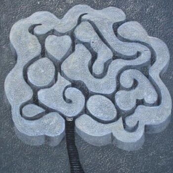 Painting titled "L'ARBRE" by Livia Alessandrini, Original Artwork