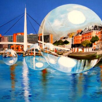 Peinture intitulée "transparences aux c…" par Manu Surreabulliste, Œuvre d'art originale, Huile