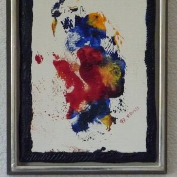 Peinture intitulée "La mort de l'oiseau" par Pascal Russi (PRussi), Œuvre d'art originale, Huile