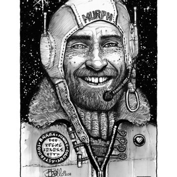 Arts numériques intitulée "Asteroid Miner" par Bob Bello, Œuvre d'art originale, Aquarelle