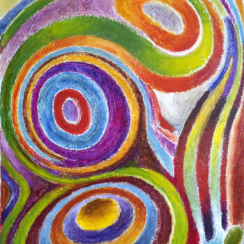 Pintura intitulada "Composition 2" por Lia Chechelashvili, Obras de arte originais, Óleo Montado em Armação em madeira